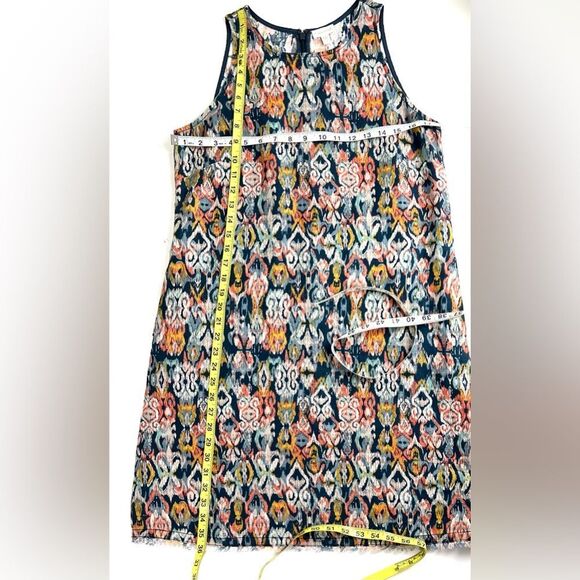 Garnet Hill Linen Dress Fringe Hem A-line Midi Dress - Picture 8 of 8